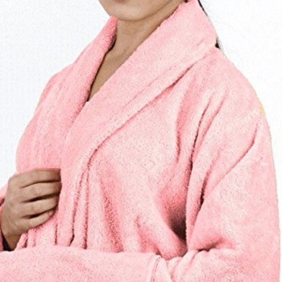 Bathrobe 60% Bamboo 40% Turkish Cotton Baby Pink - Picture 4 of 4